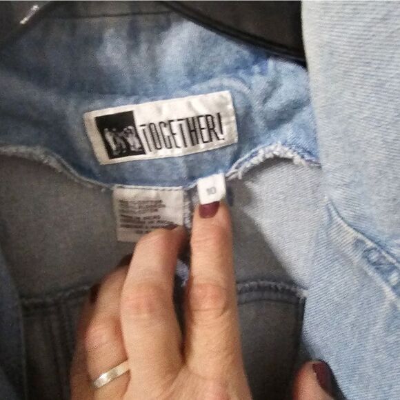 Vintage Together denim oversized blazer sz 10 - Picture 1 of 6